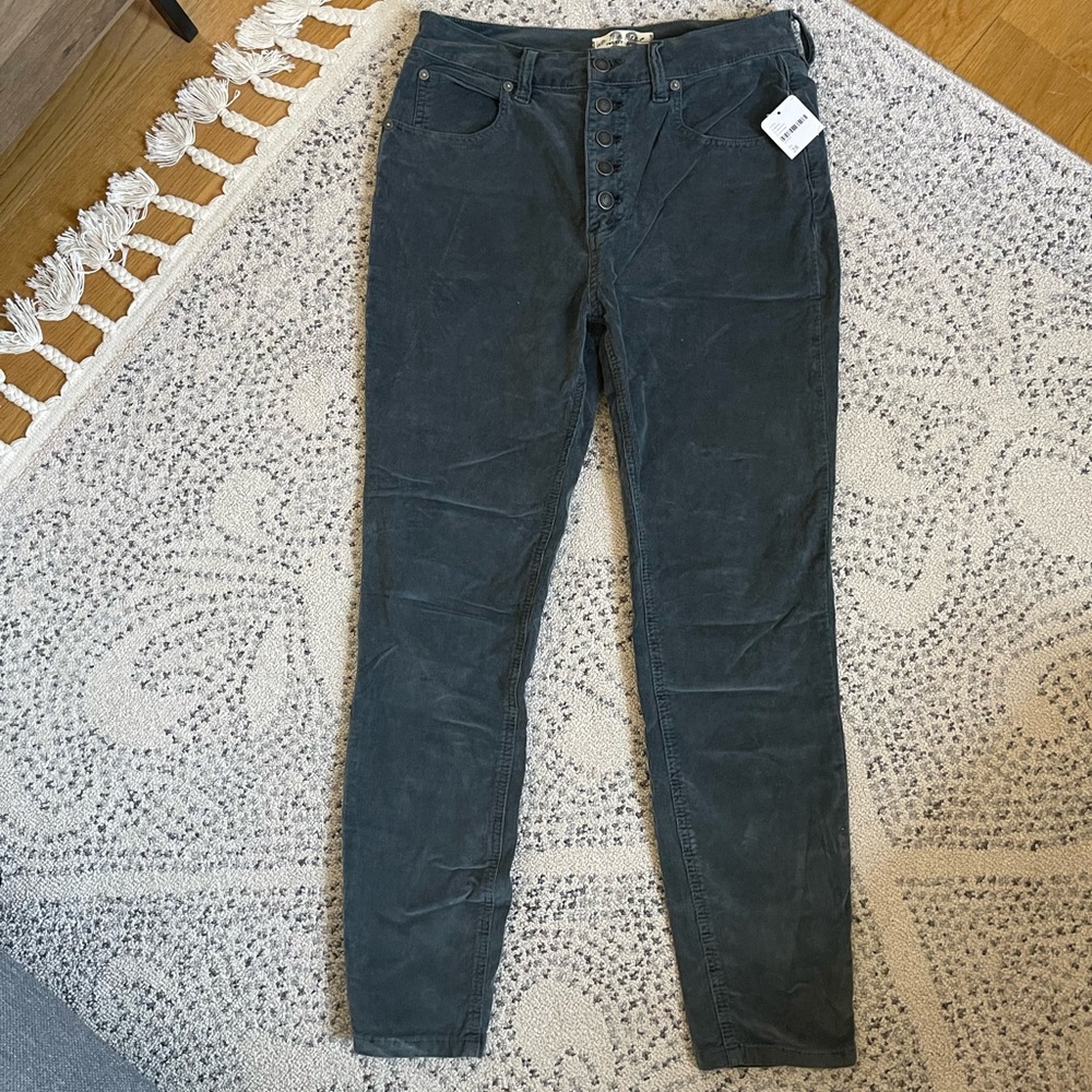 NWT We The Free People High Wasted Corduroy Skinny Pants 28